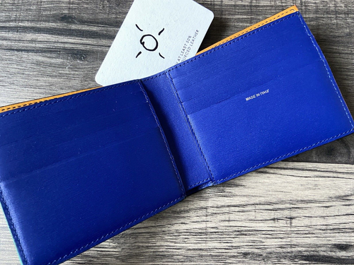 PAUL SMITH STRAW GRAINED LEATHER WALLET ARTIST STRIPE LINING MADE IN ITALY BNIB - Bild 6 von 10