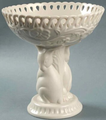 LAST ONE Lenox China Compote Sculptured Rabbit Base Retired Chelsea FREESHIP
