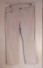 J. Jill Denim Authentic Women's Jeans 2P White Cotton Blend Cropped