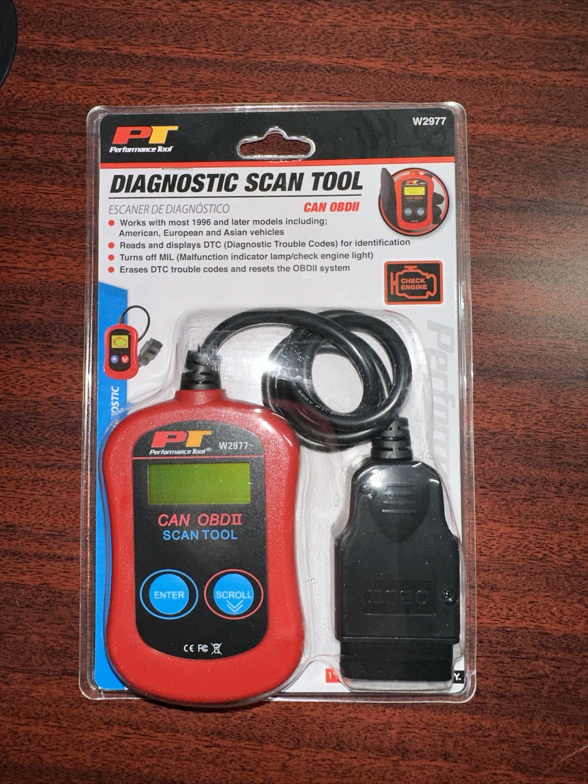 Performance Tool W2977 OBD2 Scanner - Check Engine Light & Diagnostic Tool-image