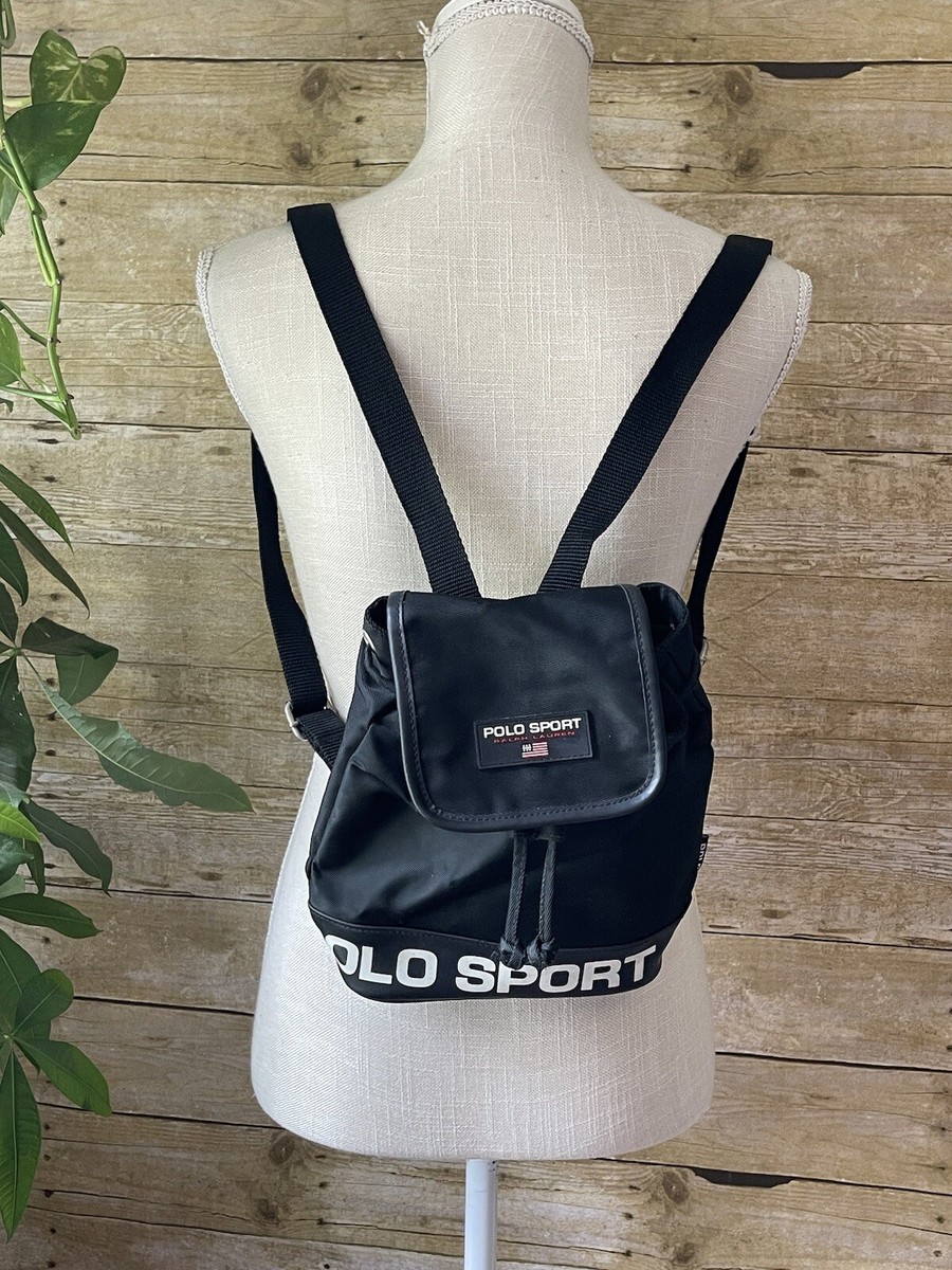 Mini sac à dos noir Polo Sport Ralph Lauren vintage années 90 sac
