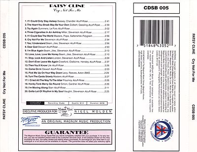 その他 Cry Not for Me [CD] Patsy Cline - Cry Not For Me / The Magnum Music Group CDSB 005 | eBay