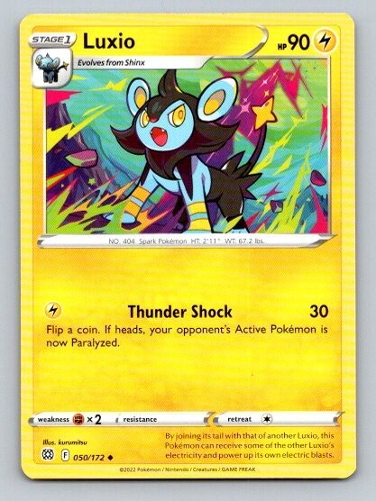 2022 Pokemon Card Brilliant Stars Luxio 50/172