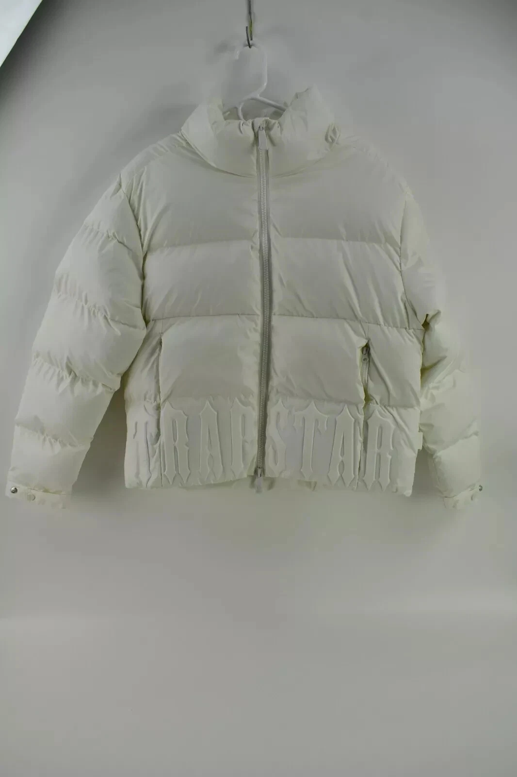 OFF WHITE Trapstar Giacca Donna Irongate Goffrata Puffer Bianco Opaco Off Taglia S