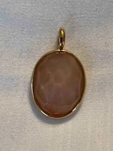 IPPOLITA 18K Gold Cameo Doublet Spaghetti Fork Pendant Charm MSRP $1350 NWOT - Picture 2 of 7