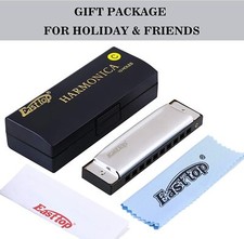 EASTTOP 10Hole 20Tone Diatonic Blues Harmonica Mouth Organ for Beginner Key of C