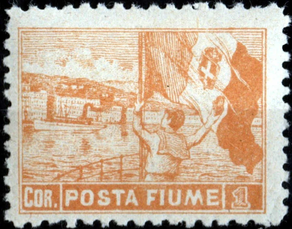 ✔️ FIUME 1919. 1C SELLO NO EMITIDO Sassone 58/I MLH* PERFORACIÓN 101/2 RRR CV €5.000 Foto 2 de 4