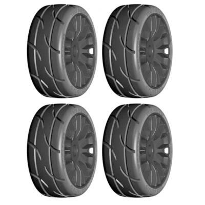 GRP TYRES GRP GTX03-XM7 1:8 GT T03 REVO XM7 Medium Hard Tires w/ 20 Spoked Black Wheel (4)