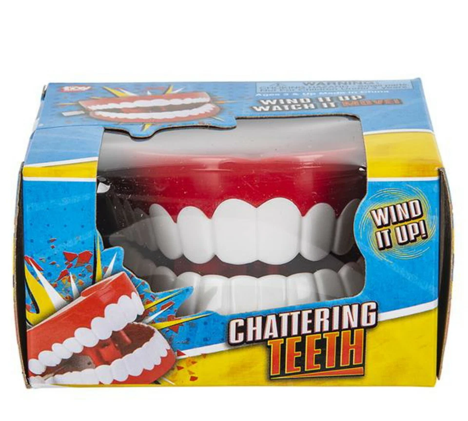 Wind-Up Chattering Teeth - Novelty Fun Gag Gift- SUPER Fast Ship - DENTURES - Image 2 of 2