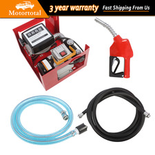 Diesel Fuel Transfer Pump 16GPM 110V Electric w/Meter Manual Nozzle 13ft Hose