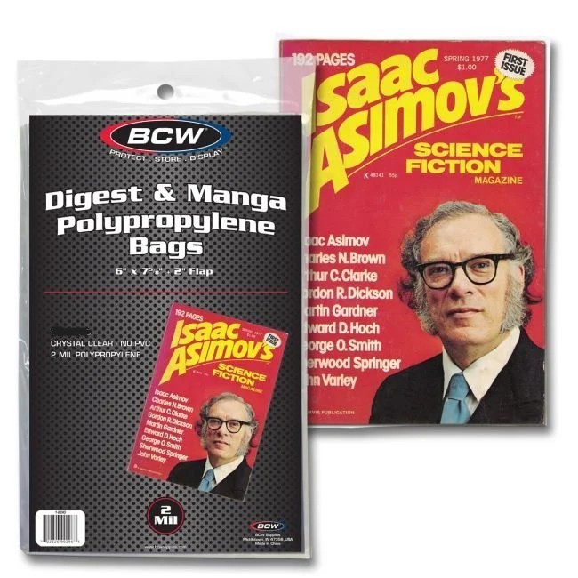 New (100 ct) BCW Digest & Manga Bags Poly Sleeves bags