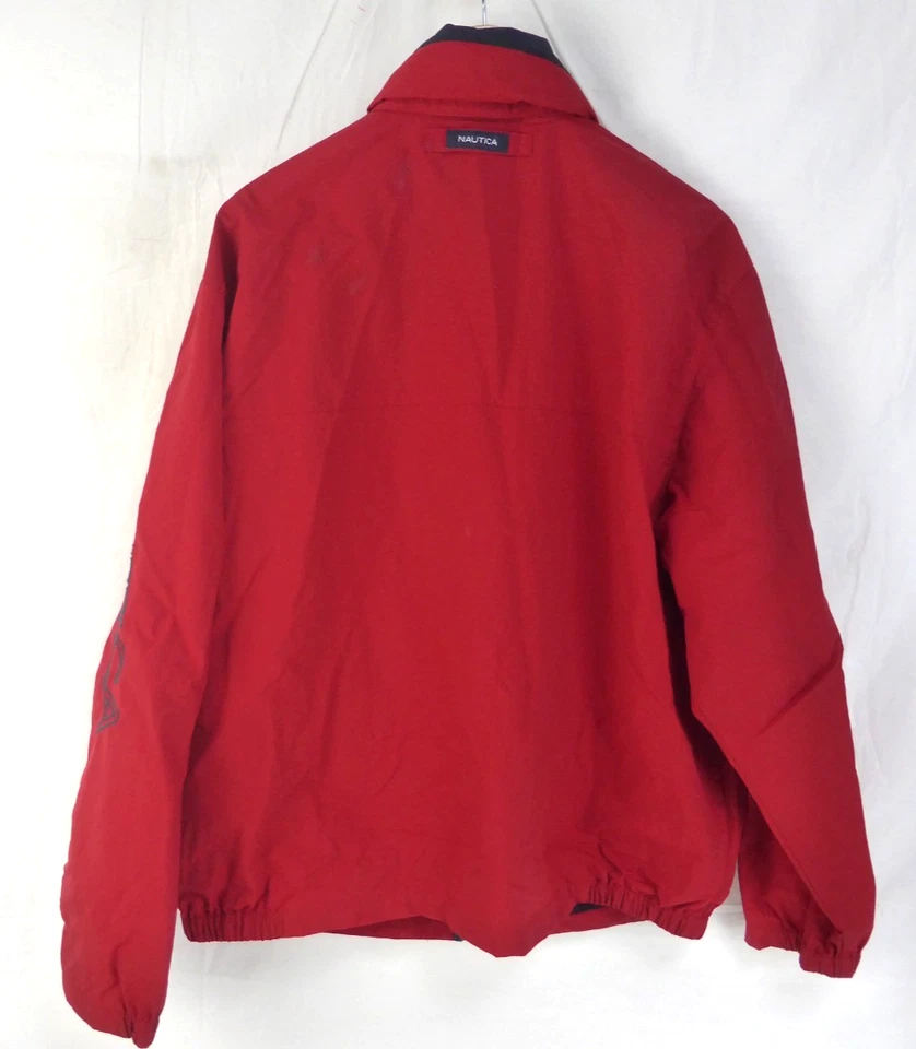 Chaqueta Abrigo de Lluvia Nautica Cremallera Completa Cortavientos Rojo Para Hombre Talla XL Foto 2 de 4