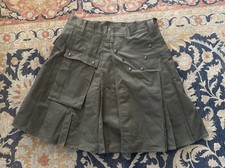 Utilikilts Green Military Cargo Utility Kilt Size 37 /23  Length Punk Tactical