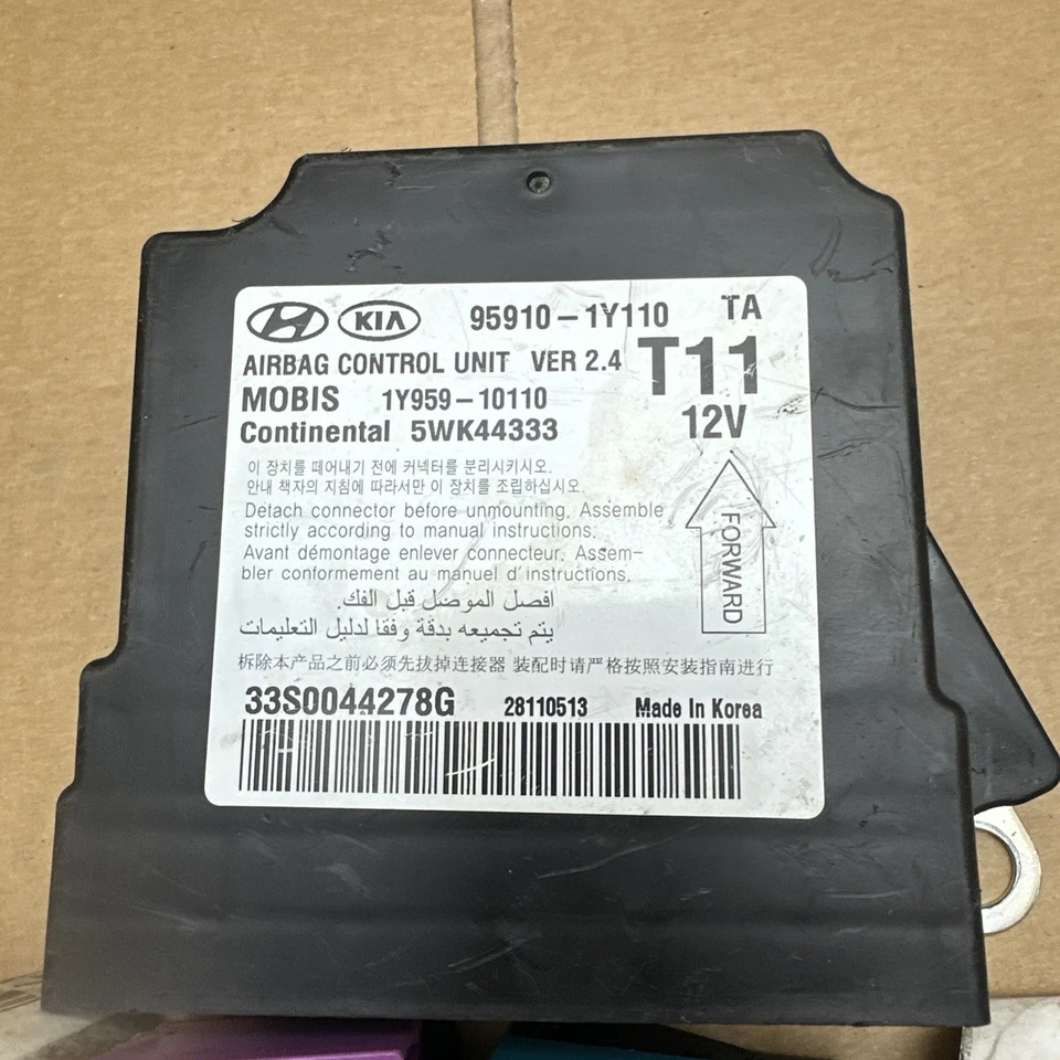 KIA PICANTO SRS MODULO CONTROLLO ECU 2011-2017 MK2 95910-1Y110 AIRBAG ECU #43 - Immagine 3 di 4