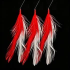 1 Pack Mackerel Cod Feathers Sea Fishing 3 Hook Leader Snelled Rig Boat Pier