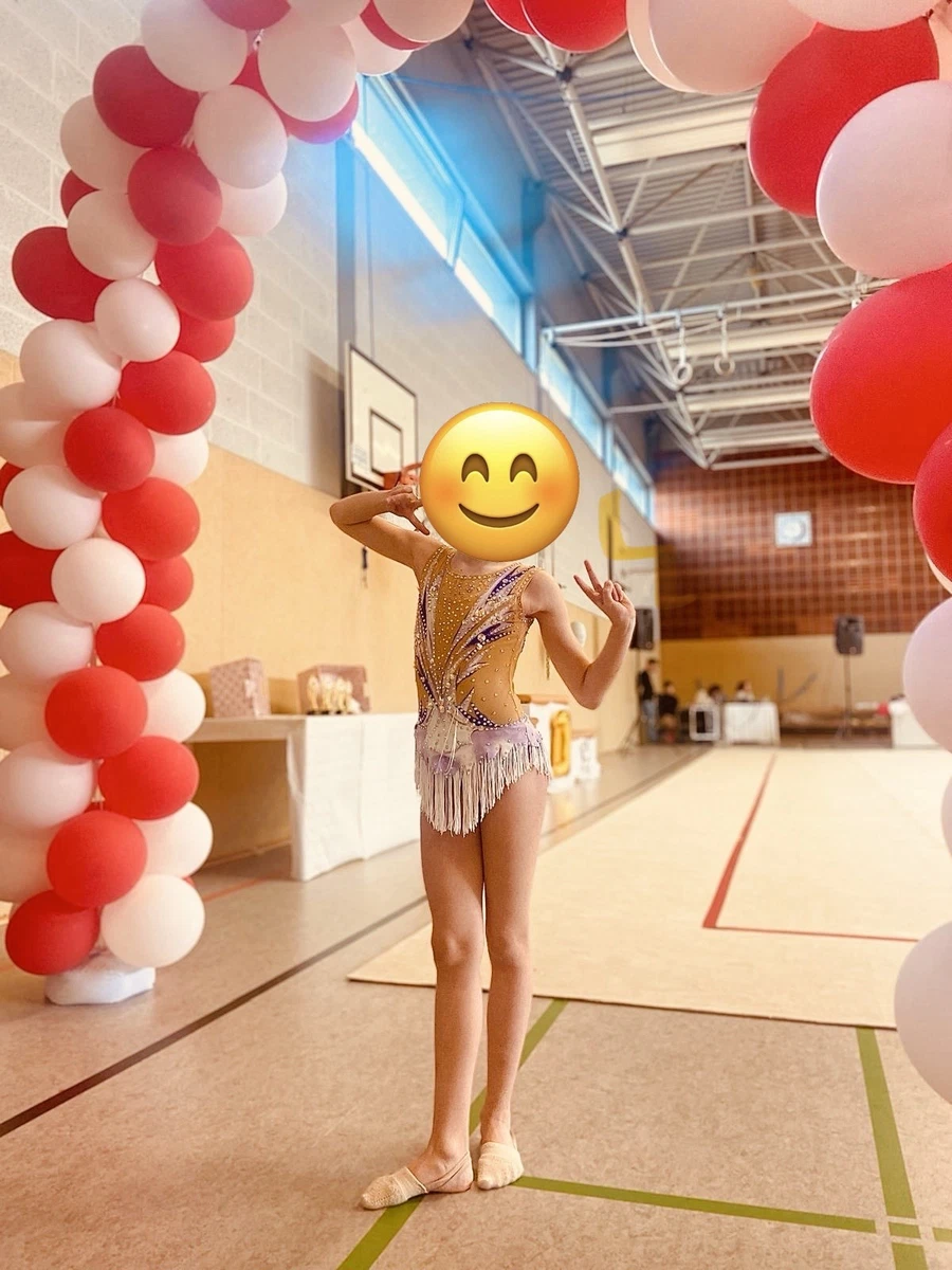 Kleine Mädchen Eiskunstlauf Kleid mit Langarm in Königsblau