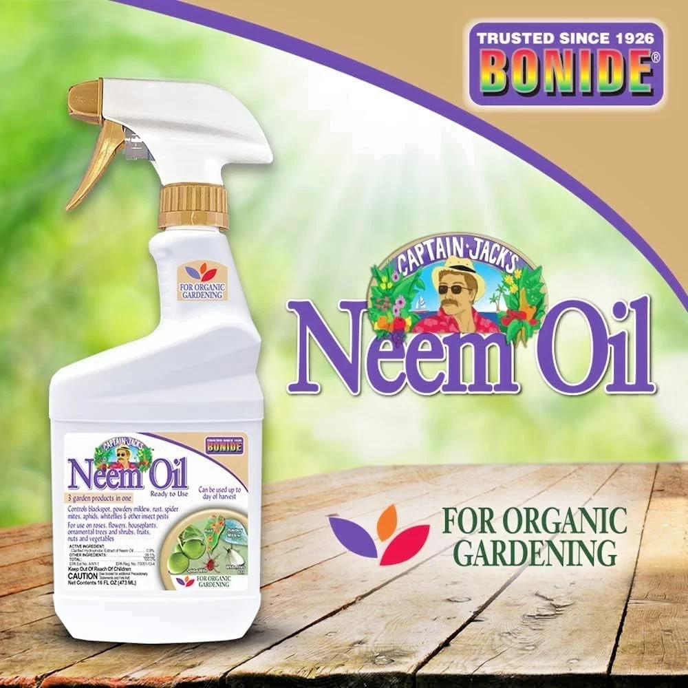 Captain Jack's Neem Oil Spray 16.oz &ndash; Organic Insect Fungus Mite Control Orginal