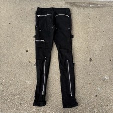 Tripp NYC Bondage Skinny Slim Pants Y2K Chaos Grunge Goth Punk Size 30x30