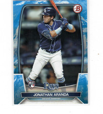 2023 Bowman Blue Pattern #28 Jonathan Aranda RC - Rookie Card  /125 Tam ID:51358