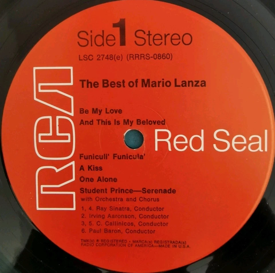 Vinyl LP The Best Of Mario Lanza VG LSC-2748(e) US Pop - Image 3 of 4