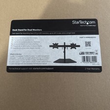Image of StarTech Dual-Monitor Stand - Horizontal - Black