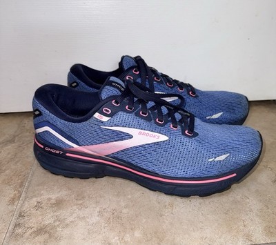 Brooks Ghost 15 Women s 11.5 Medium Running Sneakers Blue Pink Lace Up EU 44