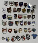40+ VTG European Travel Shield Enamel Hat Pin Mixed Lot German Austrian Rare  — photo 1