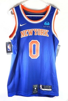 Donte DiVincenzo New York Knicks #0 Nike Swingman Sphere Jersey Blue 40 S