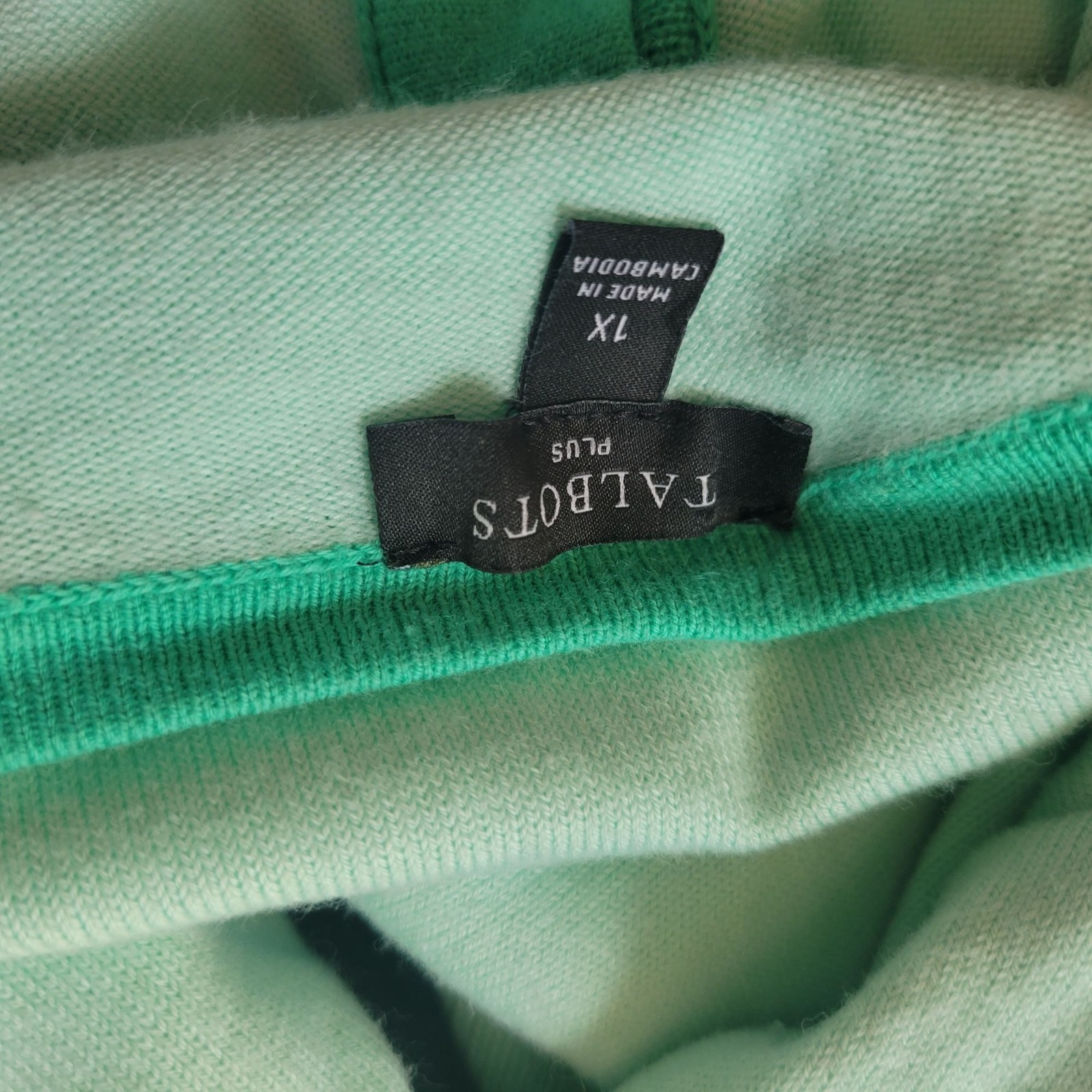 Talbots Plus Womens Mint Green Button Cardigan Sw… - image 4