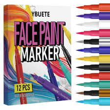 12 Colors Water Resistance Temporary Face Body Painting Markers