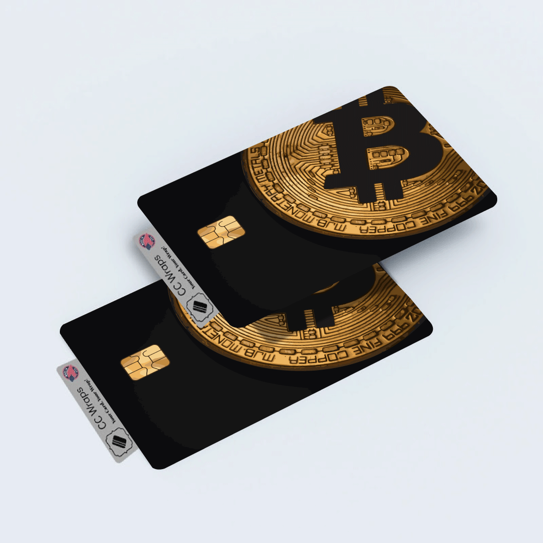 2 Pack Bitcoin Crypto Credit Debit Card Sticker Vinyl Skin Durable Decal  Sticker