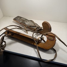 Antica coppia vintage Falcon Buddy pattino da neve americano MFG Wood Falconer NY USA