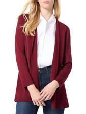 Jones New York Womens Ribbed Trim Knit Cardigan Sweater Red Size M MSRP 90