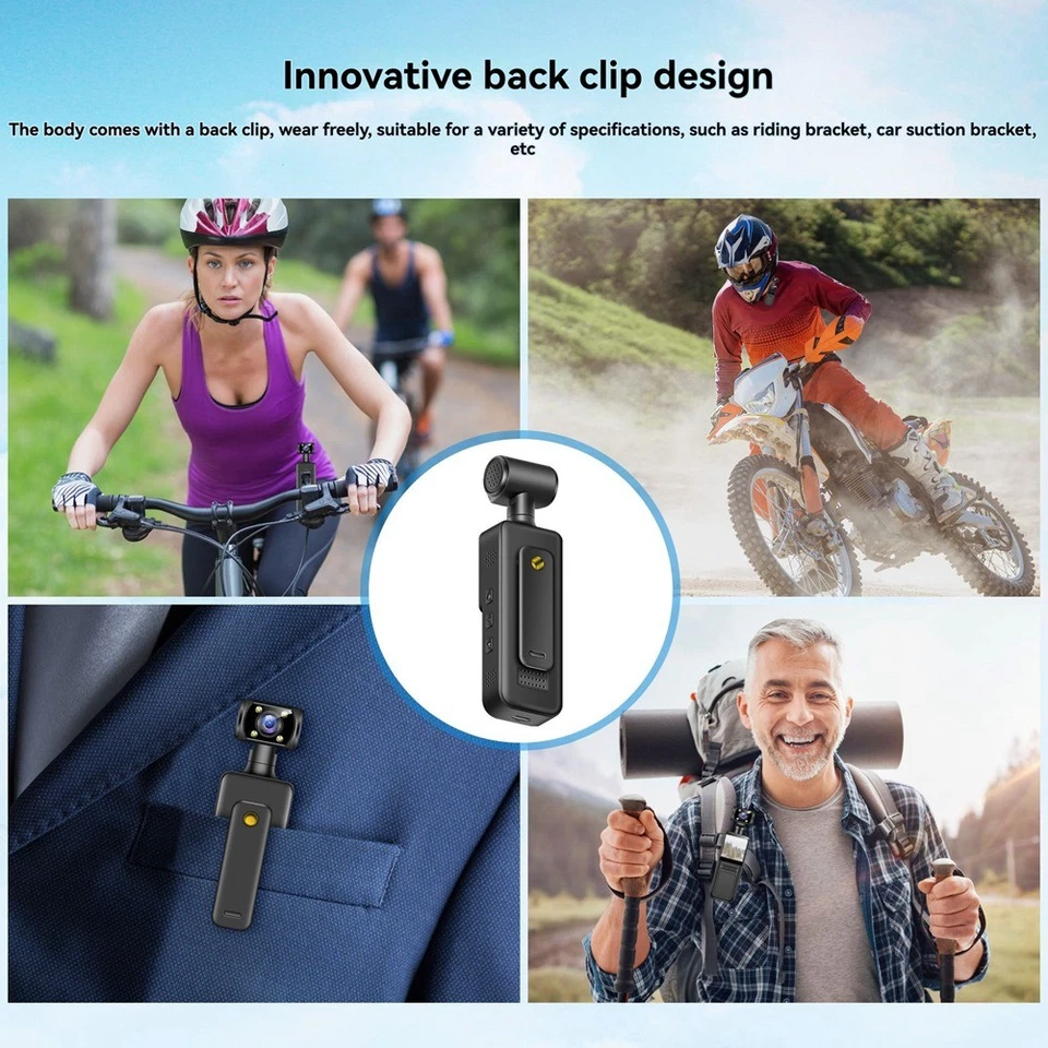 1X(4K  Action Kamera  Sport Camcorder Cam 180° Drehbar  Wifi Kamera Tragbar5743 - Bild 4 von 4