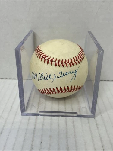 William Bill Terry Signed Rawlings National League Baseball New York Giants D3