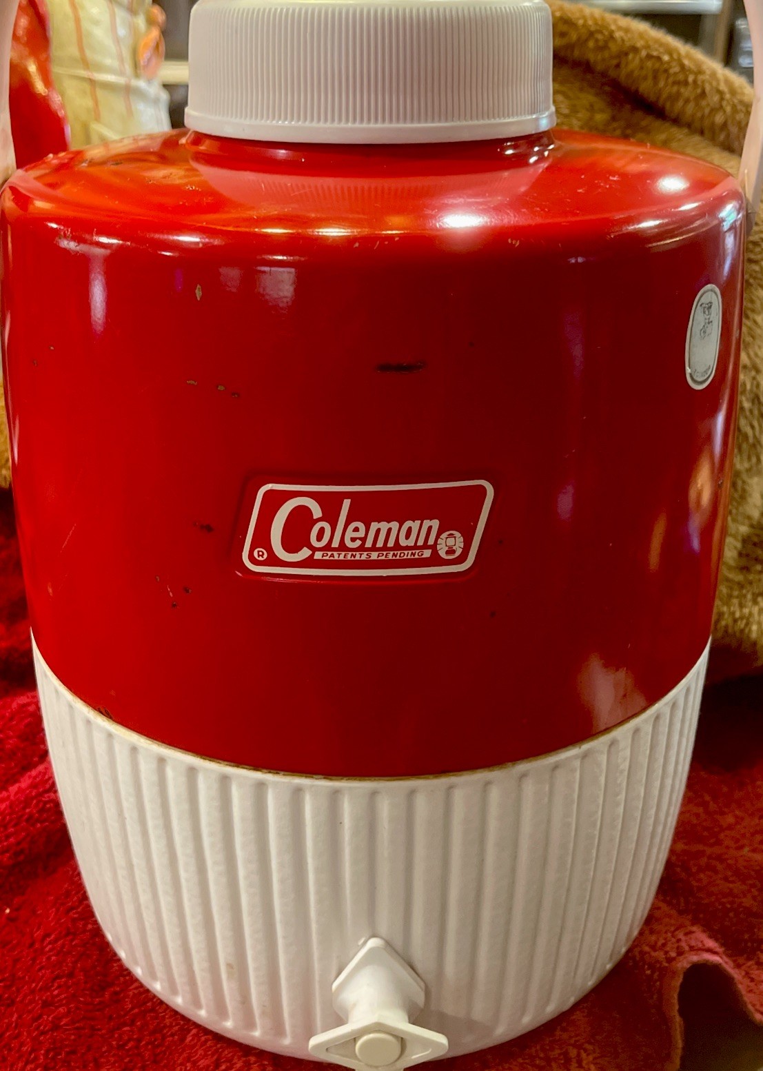 Vintage Coleman Red 2 Gallon Beverage Jug