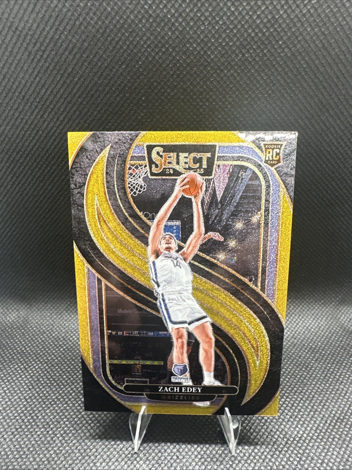 2024-25 Select Zach Edey Premier RC Gold Glitter Prizm #192 Grizzlies SSP