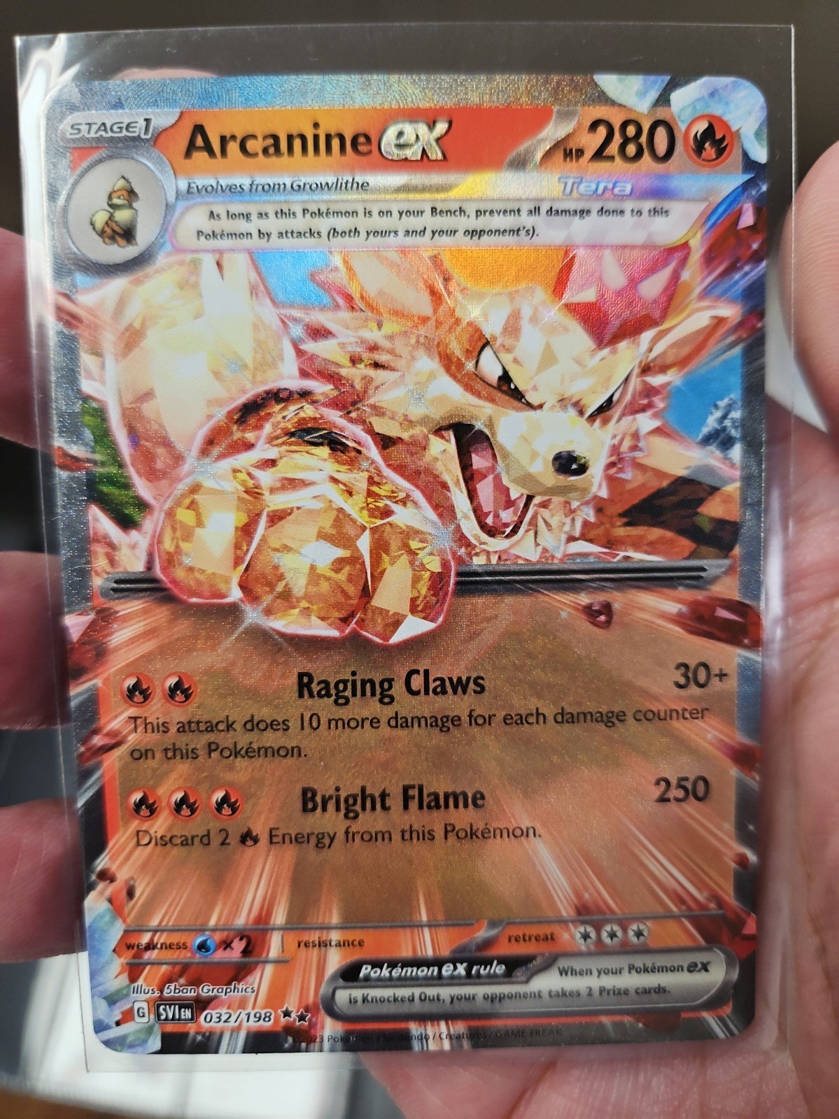 Arcanine Ex #32 Pokemon Scarlet & Violet