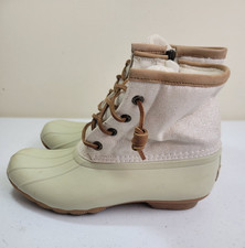 Sperry Saltwater Rubber Duck Rain Boots Light Green Waterproof Women's size 6M