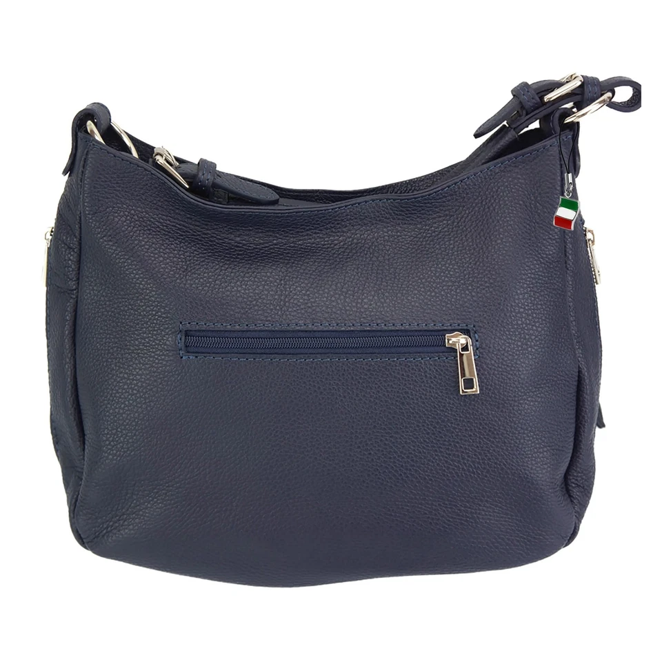 Florence Cuir Véritable Hobo Sac Femmes Bleu Sac à Bandoulière - Photo 2/4