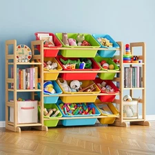 SpaceAid Toy Storage Organizer with 6 Shelves and 12 Bins, Toy Organizers