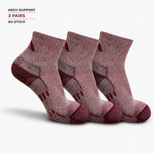 3 Pairs Arch Support Socks Men Women Cushioned Athletic Socks AU Stock