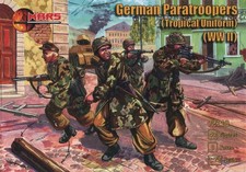 MARS 1:72 SET 72119 WWII GERMAN PARATROOPERS TROPICAL UNIFORM 40 FIGURES GRAY