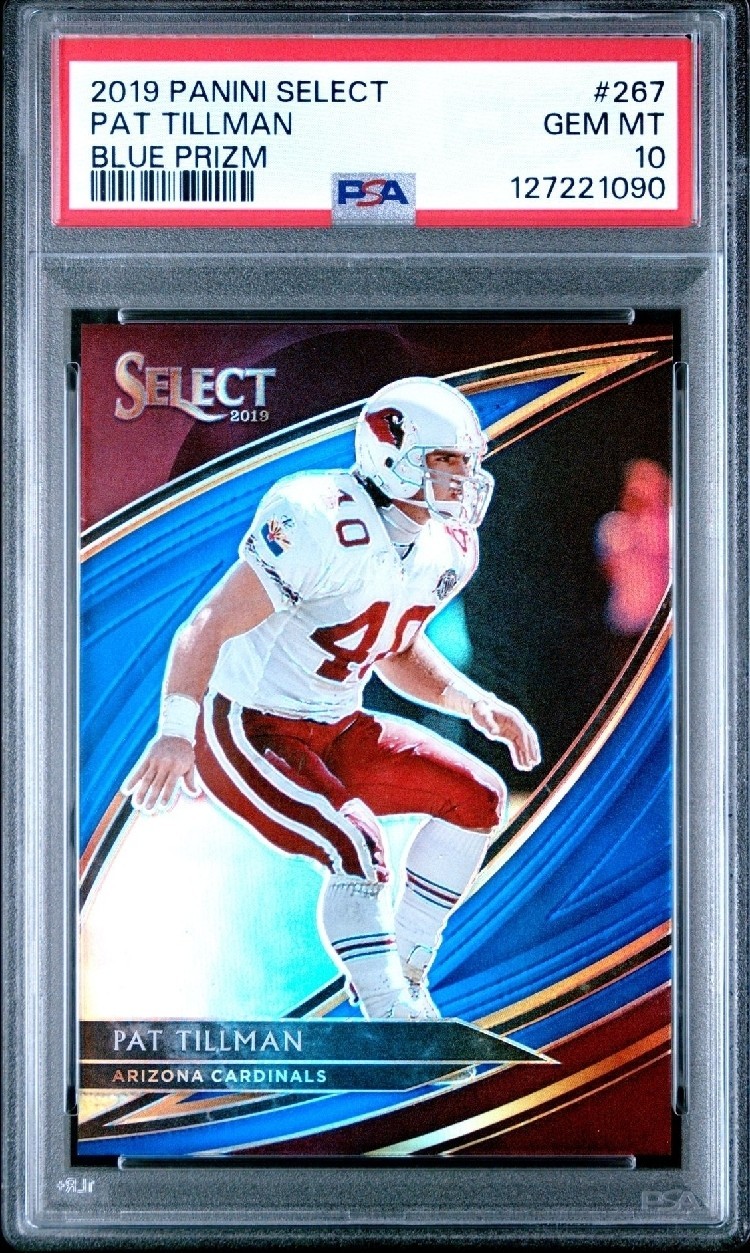 2019 Panini Select Field Level Pat Tillman Blue Prizm /75 PSA 10 Low Pop - 7