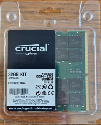 Crucial Kit 16 Go SODIMM DDR4-3200 CL22 (CT2K8G4SFRA32A) au meilleur prix sur
