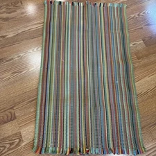 Vintage Cottage Style Multi Color Braided Type Area Rug 38x22