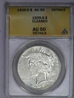 1935-S Peace Dollar $1 ANACS AU50 Details