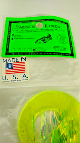 Angelköder Schweden Salzwasser geschmiedeter Haken 1 BE4SHCH & 1 PH3WH Handarbeit USA NOS - Bild 2 von 15