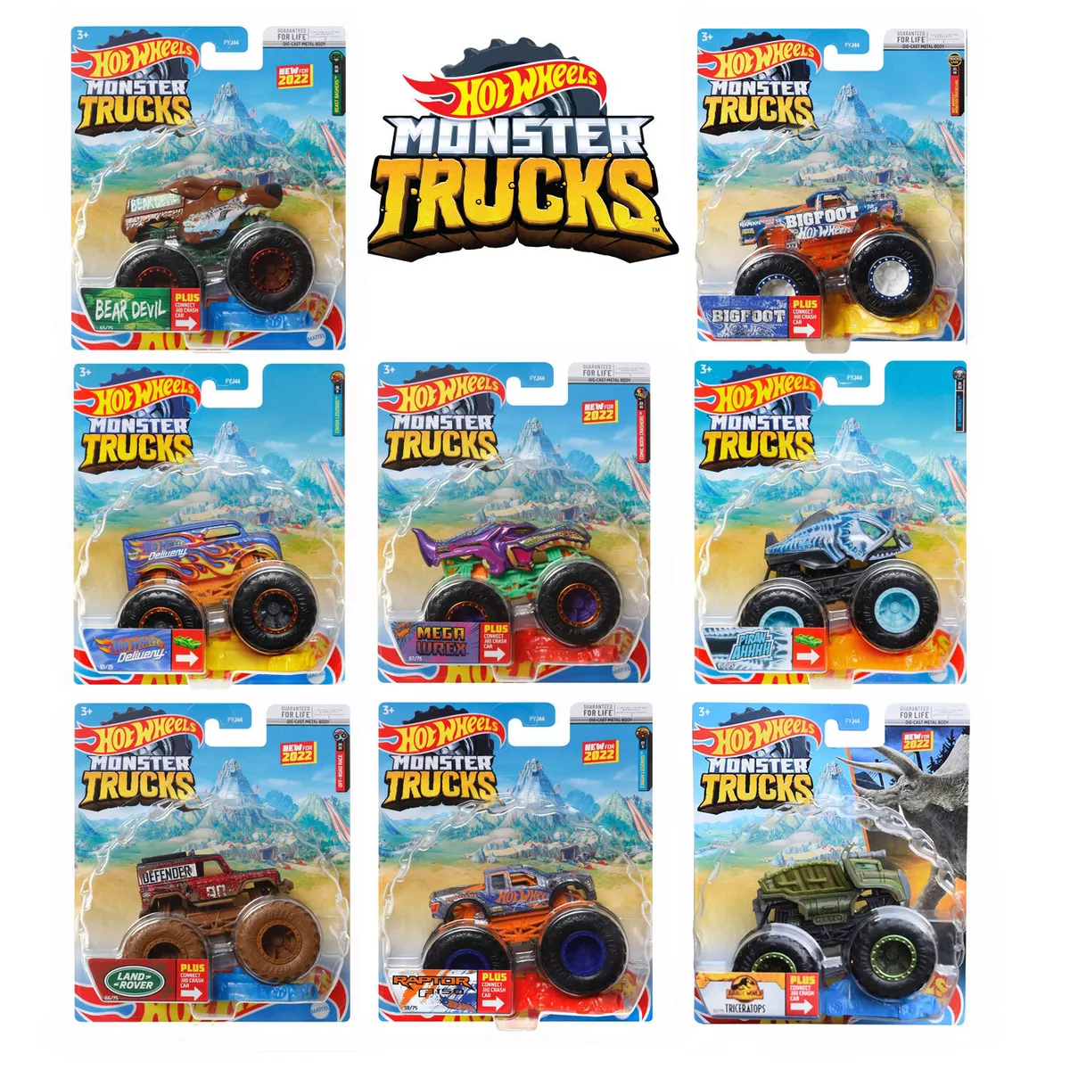 Choose Your Hot Wheels Monster Truck 1:64 Collection - Wide