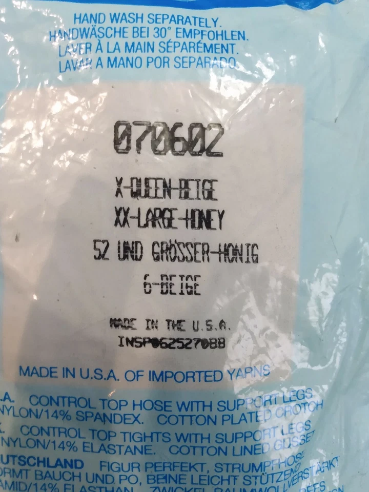 Pantimedias Silkies Control Top X Queen Beige 070602 NUEVO XXL Grande Miel 1 Par. Foto 2 de 2